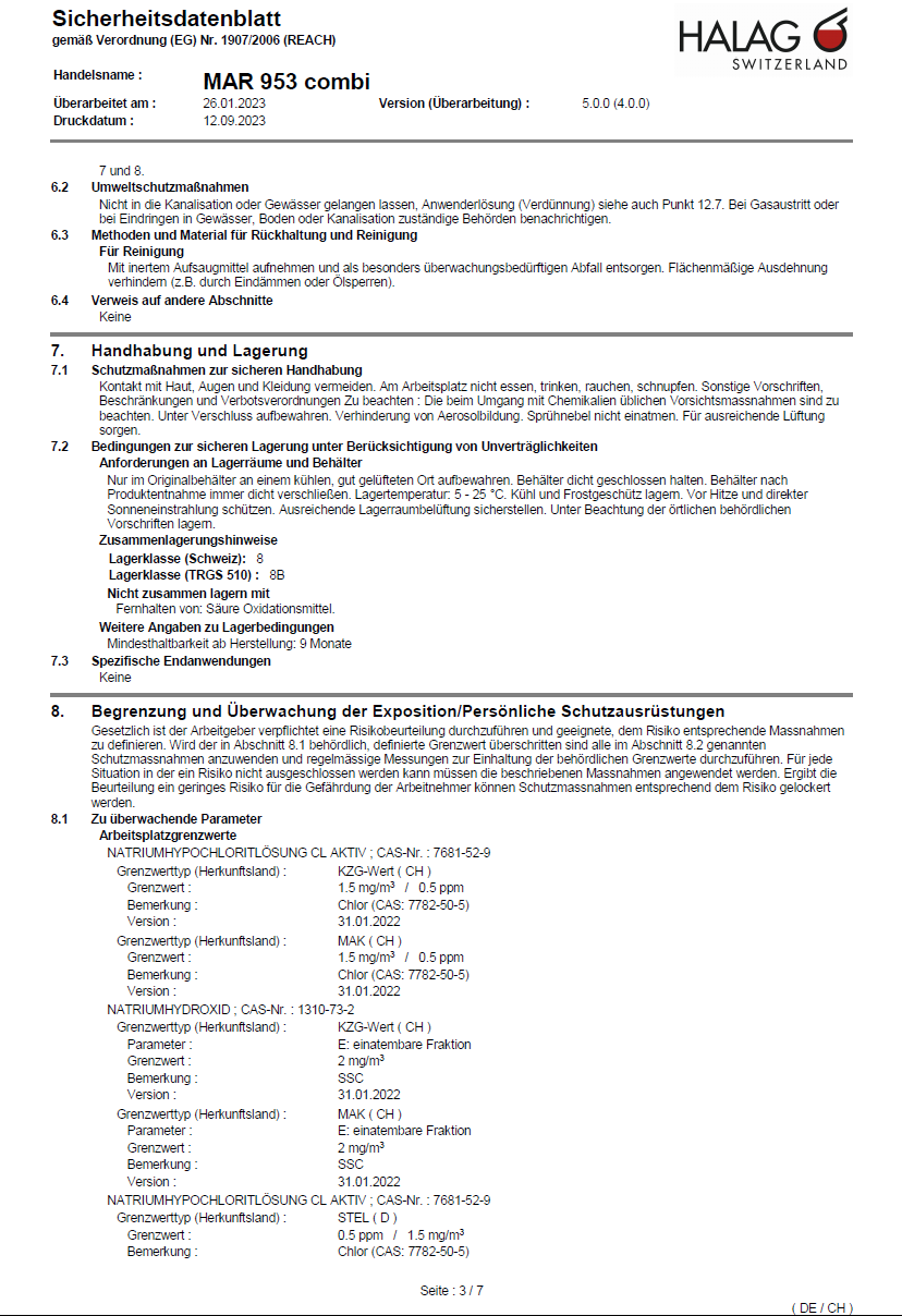 MAR 953 alkalisch 70 kg