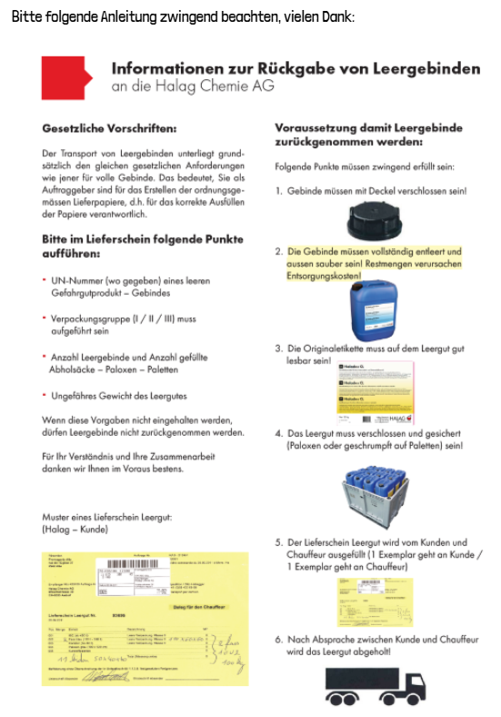 Leergutrückgabe